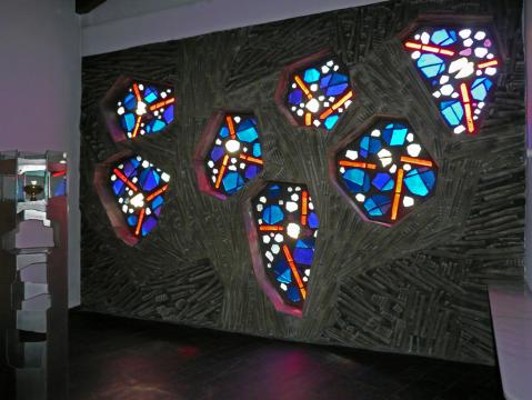 Antonius van der Pas-Betonglasfenster-Kapelle des Altenheims der Kirche Herz Jesu-04-941-1970