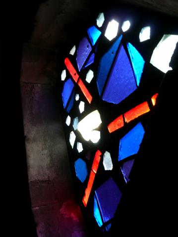 Antonius van der Pas-Betonglasfenster-Kapelle des Altenheims der Kirche Herz Jesu-17-953-1970