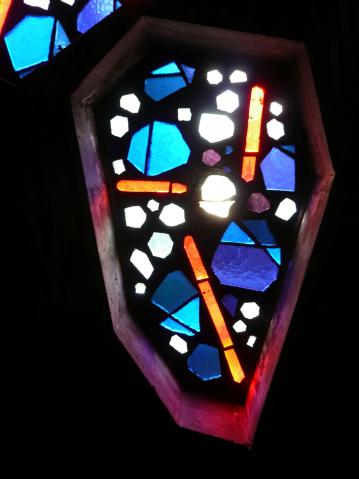 Antonius van der Pas-Betonglasfenster-Kapelle des Altenheims der Kirche Herz Jesu-13-958-1970